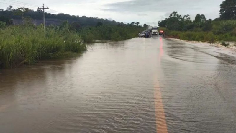 Polícia Rodoviária Federal informa pontos de alagamentos na BR-364 em Rondônia
