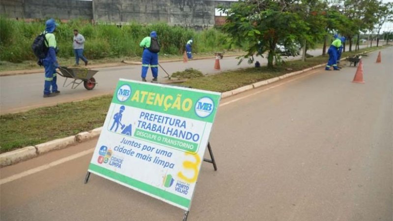Limpeza urbana avança em vias, praças e feiras de Porto Velho