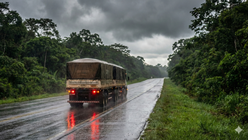 Chuvas intensas marcam início do 'Inverno Amazônico' e exigem atenção redobrada na BR-364