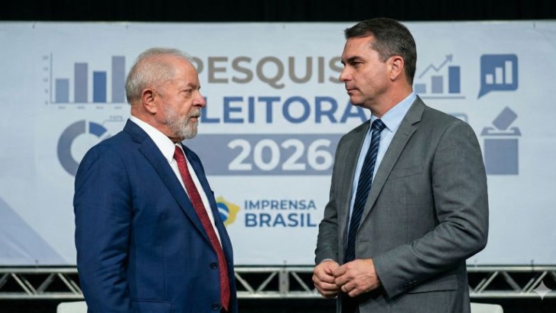 Flávio Bolsonaro lidera numericamente contra Lula em nova pesquisa para 2026