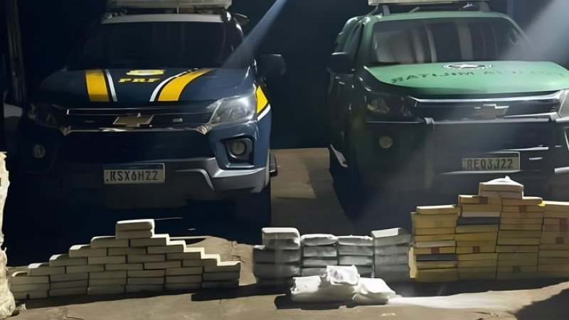 BPFRON e PRF apreendem mais de 190 kg de drogas após tentativa de fuga na BR-364 em Porto Velho