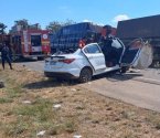 Acidente na BR-364 mata mulher, deixa três feridos graves e bloqueia rodovia